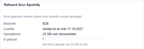 Het blok Beheerd door Apointly.